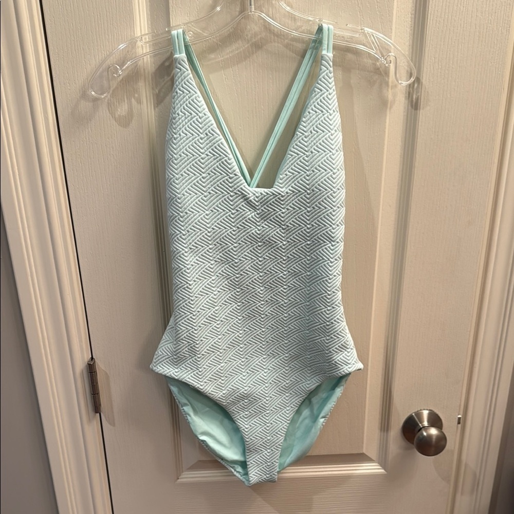 Wet Lisa Mint Green textured One Piece Swimsuit. Size large